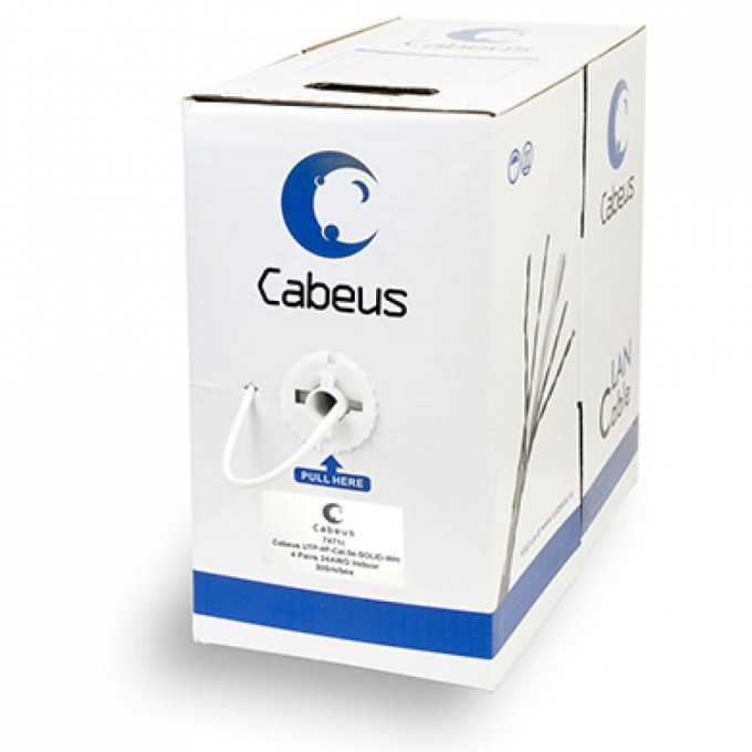 Одножильный кабель CABEUS UTP-4P-Cat.5e-SOLID-WH 1474579